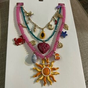 Zara Multicolor Charm Necklace